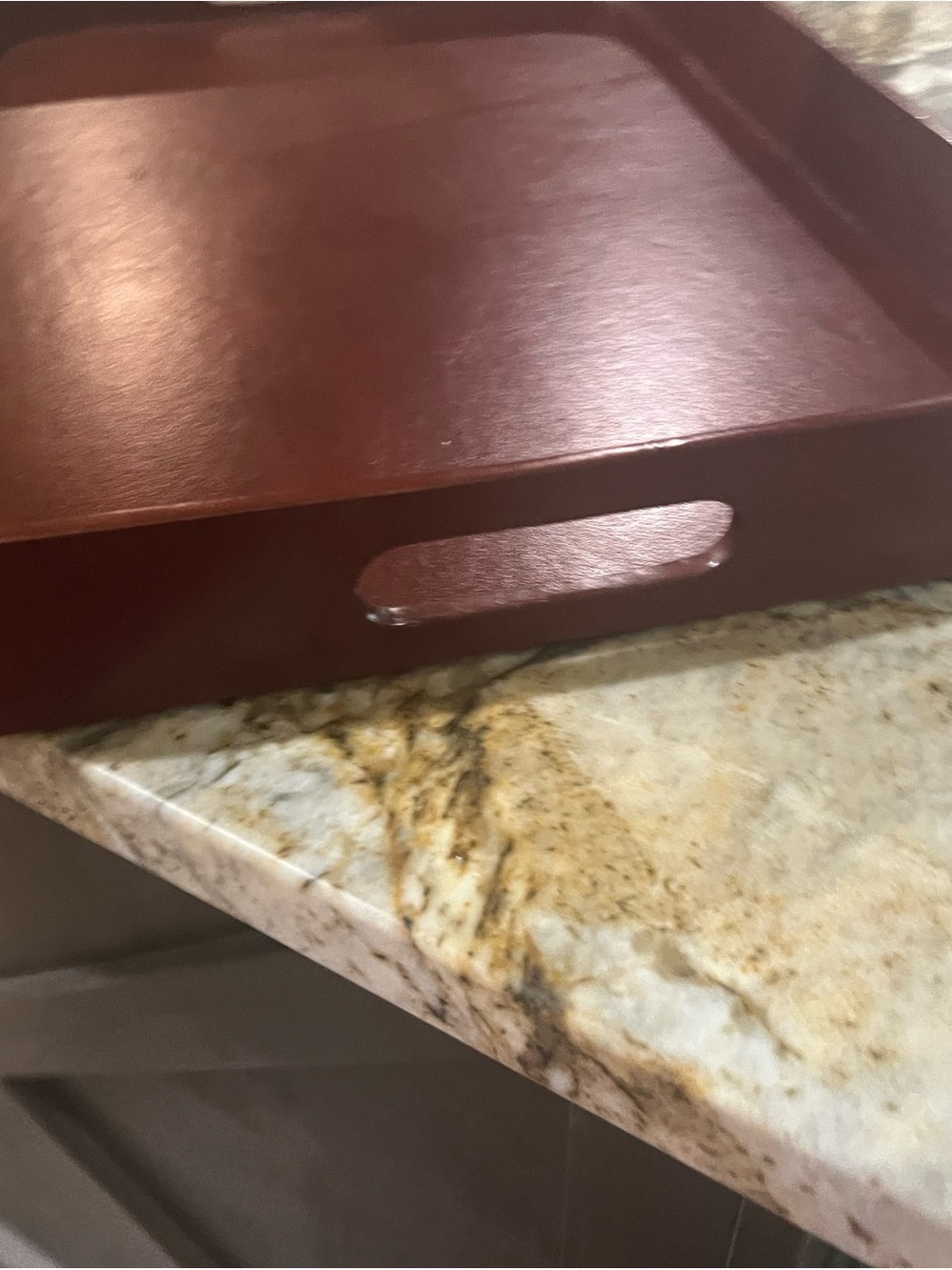 Mark & Graham Leather Serving Tray NWOT!! - Picture 4 of 5